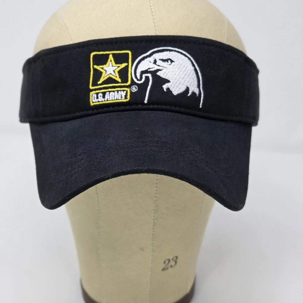U.S  ARMY Reserve SUN VISOR CAP BLACK‎ HAT WITH EMBROIDERED YELLOW ARMY